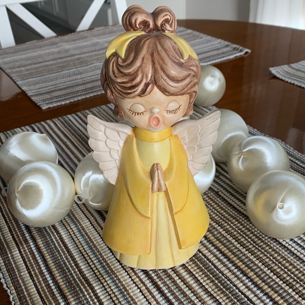 Vintage Hand Painted Singing Angel